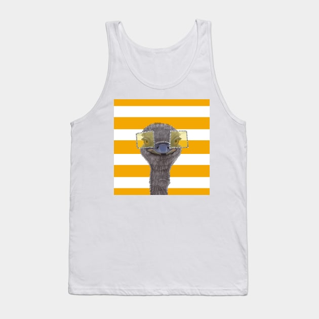 Funny Ostrich With Glasses Tank Top by Suneldesigns